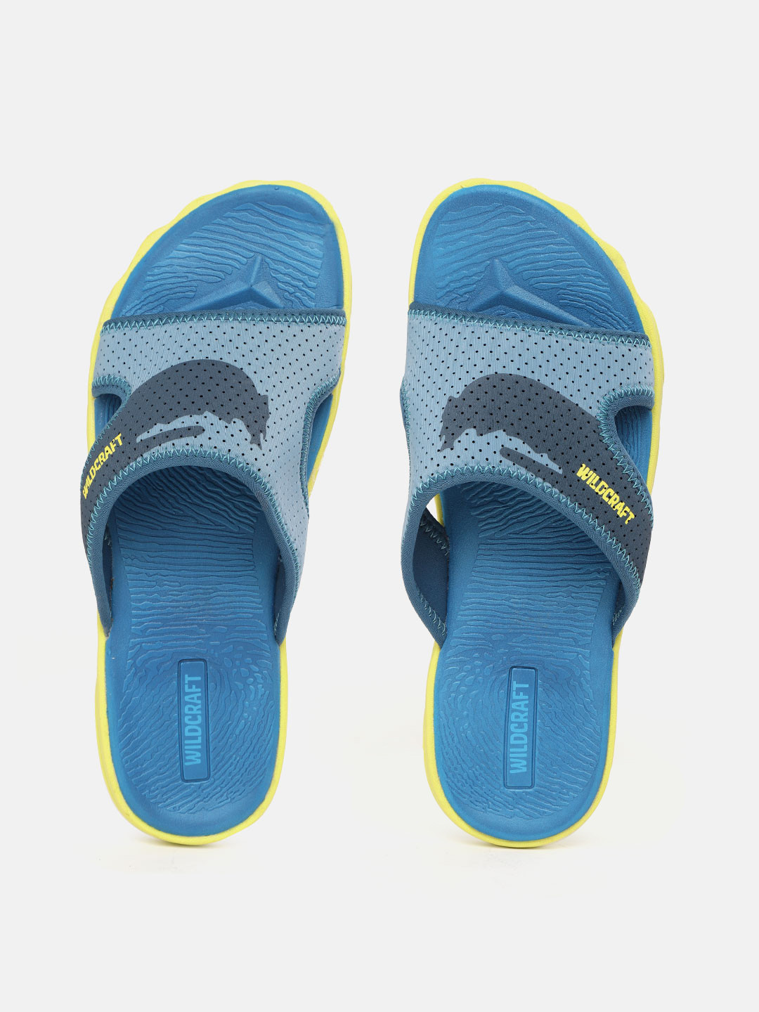 Buy Wildcraft Men Blue Printed & Perforated Sliders - Flip Flops for Men 8835403 | Myntra