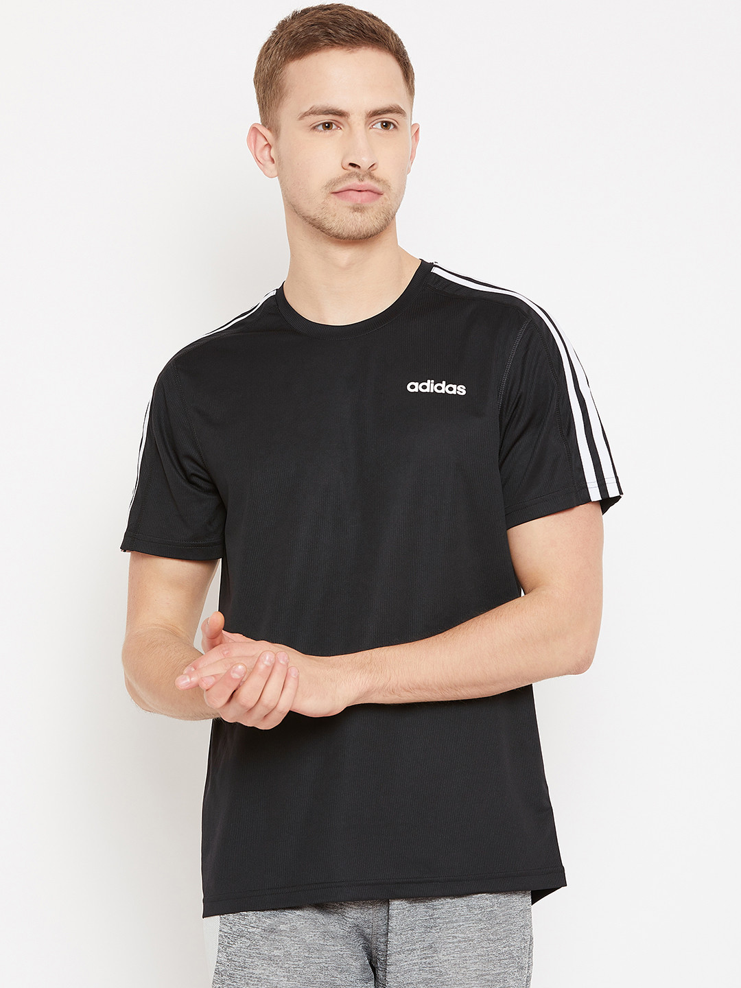adidas striped t shirt