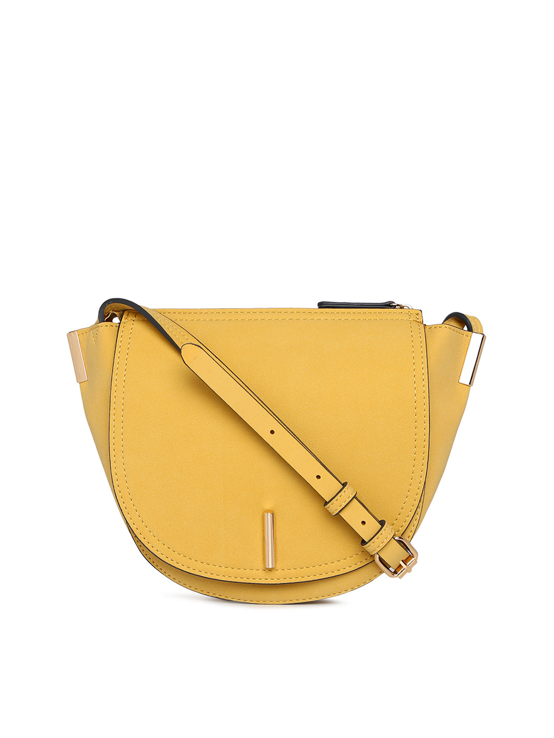 Buy Accessorize Yellow Solid Sling Bag Handbags for Women 8844087