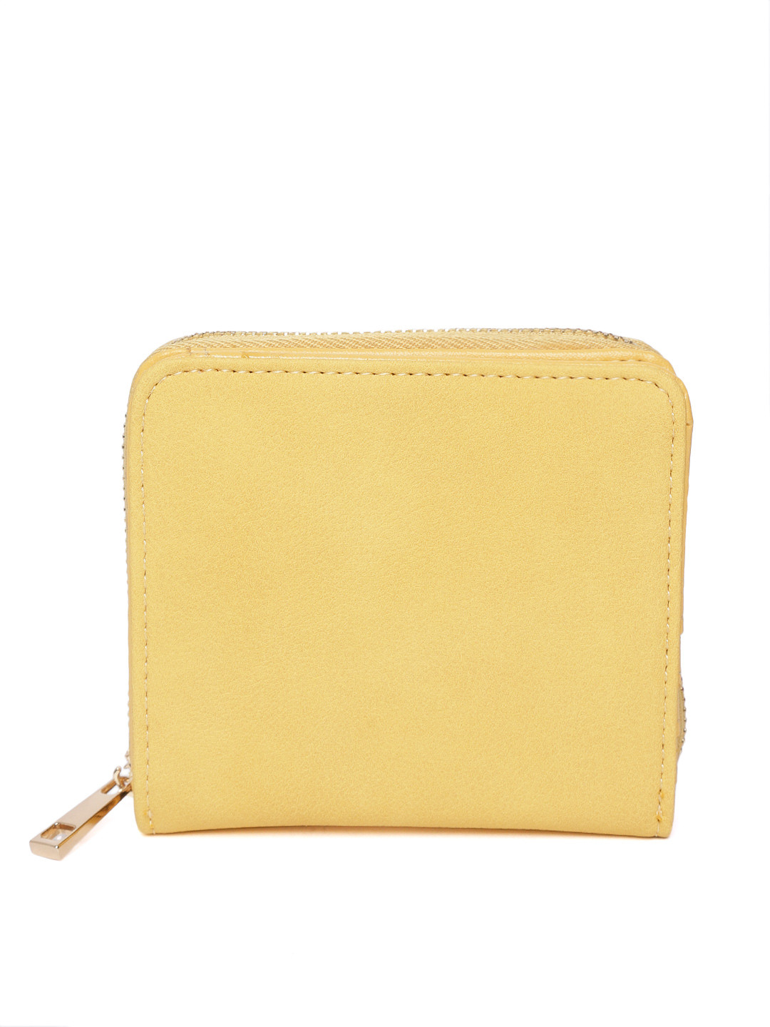 Buy Accessorize Women Yellow Solid Zip Around Wallet Wallets for