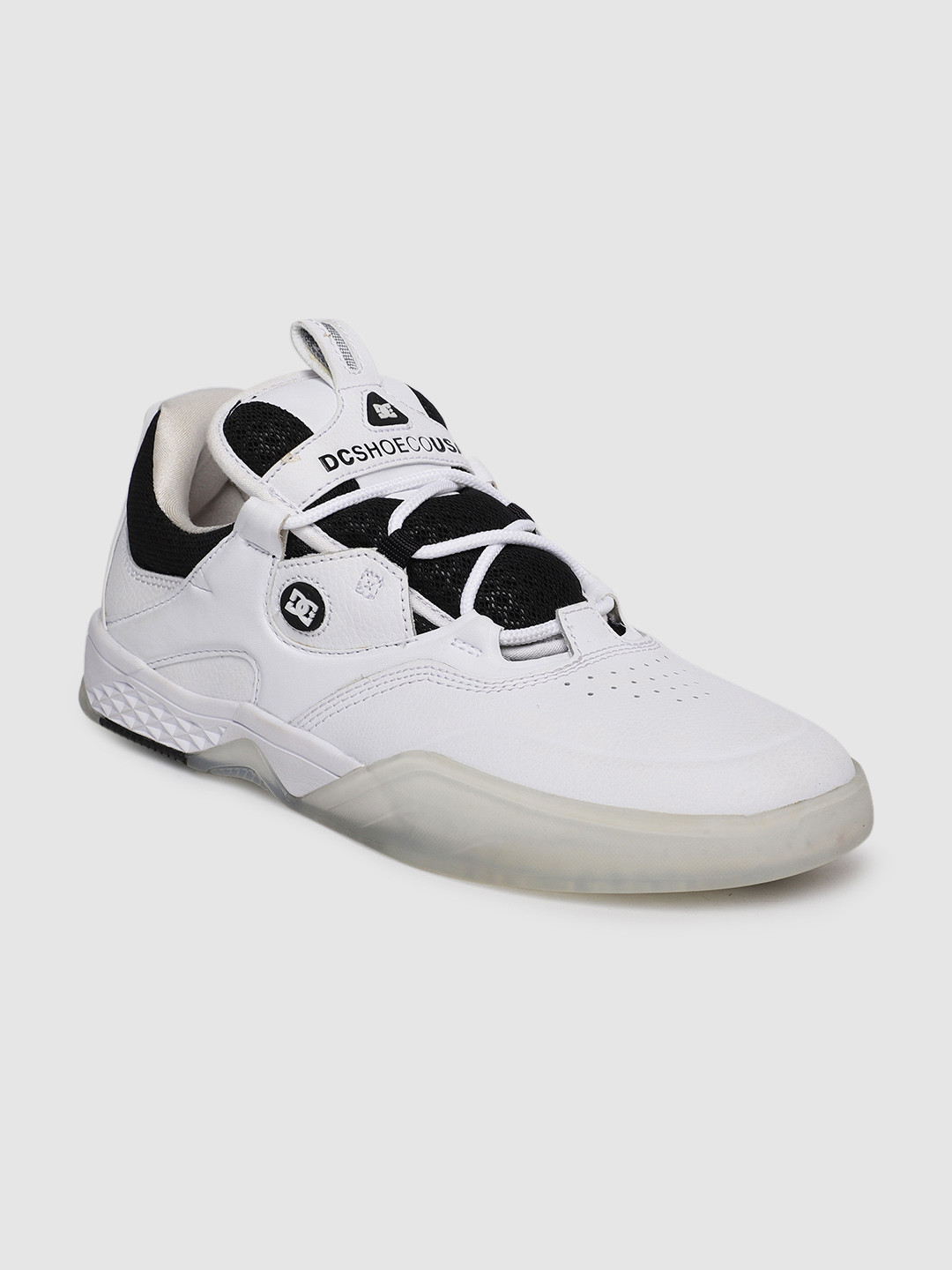 dc white leather shoes