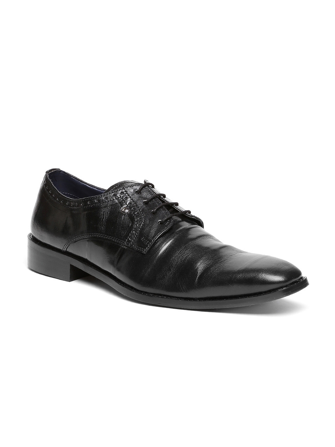 Buy INVICTUS Men Black Leather Derby Formal Shoes - Formal Shoes for ...