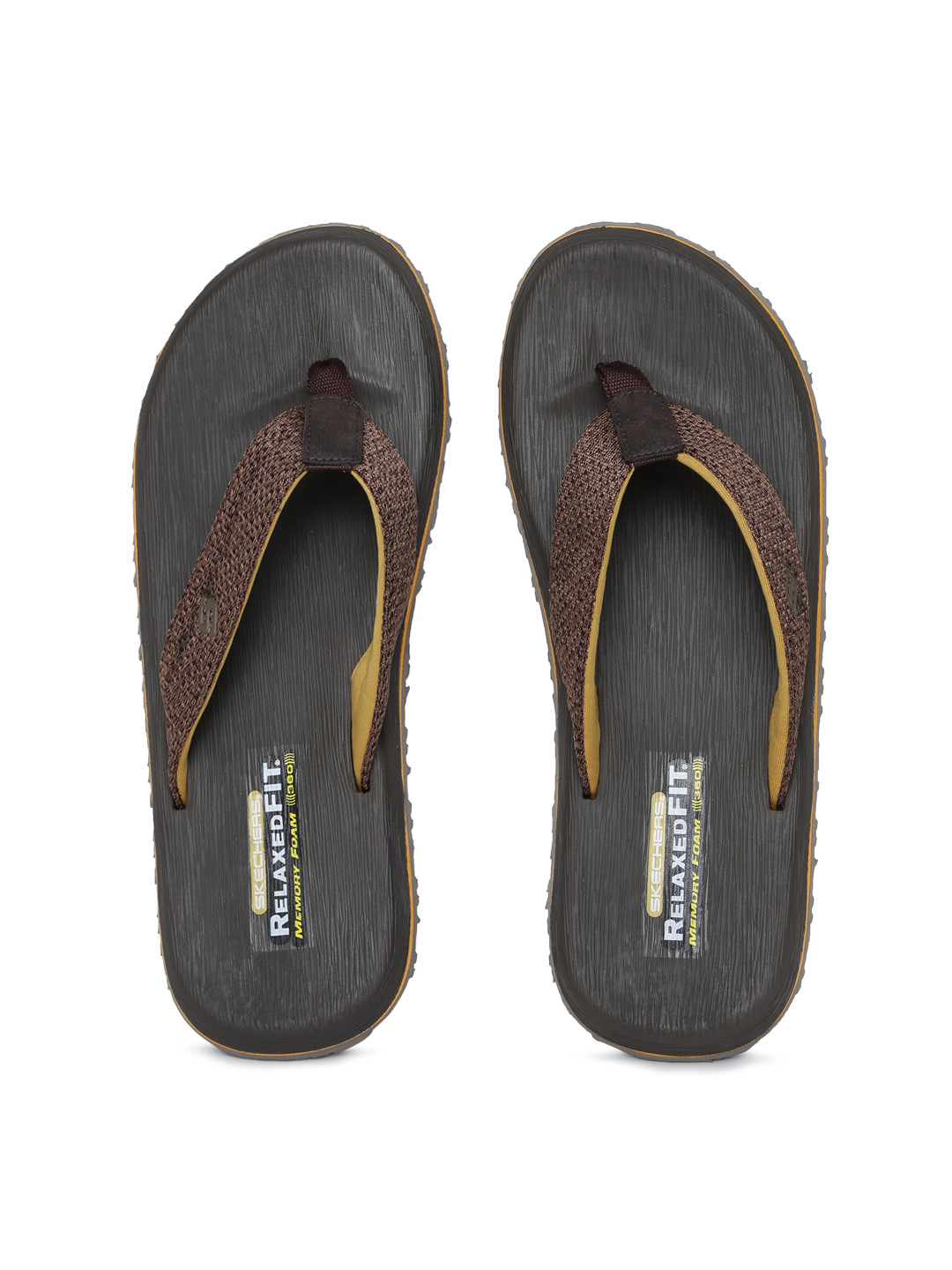 Buy Skechers Men Brown Solid TANTRIC RAVEL Thong Style Flip Flops - Flip Flops for Men 8886195 