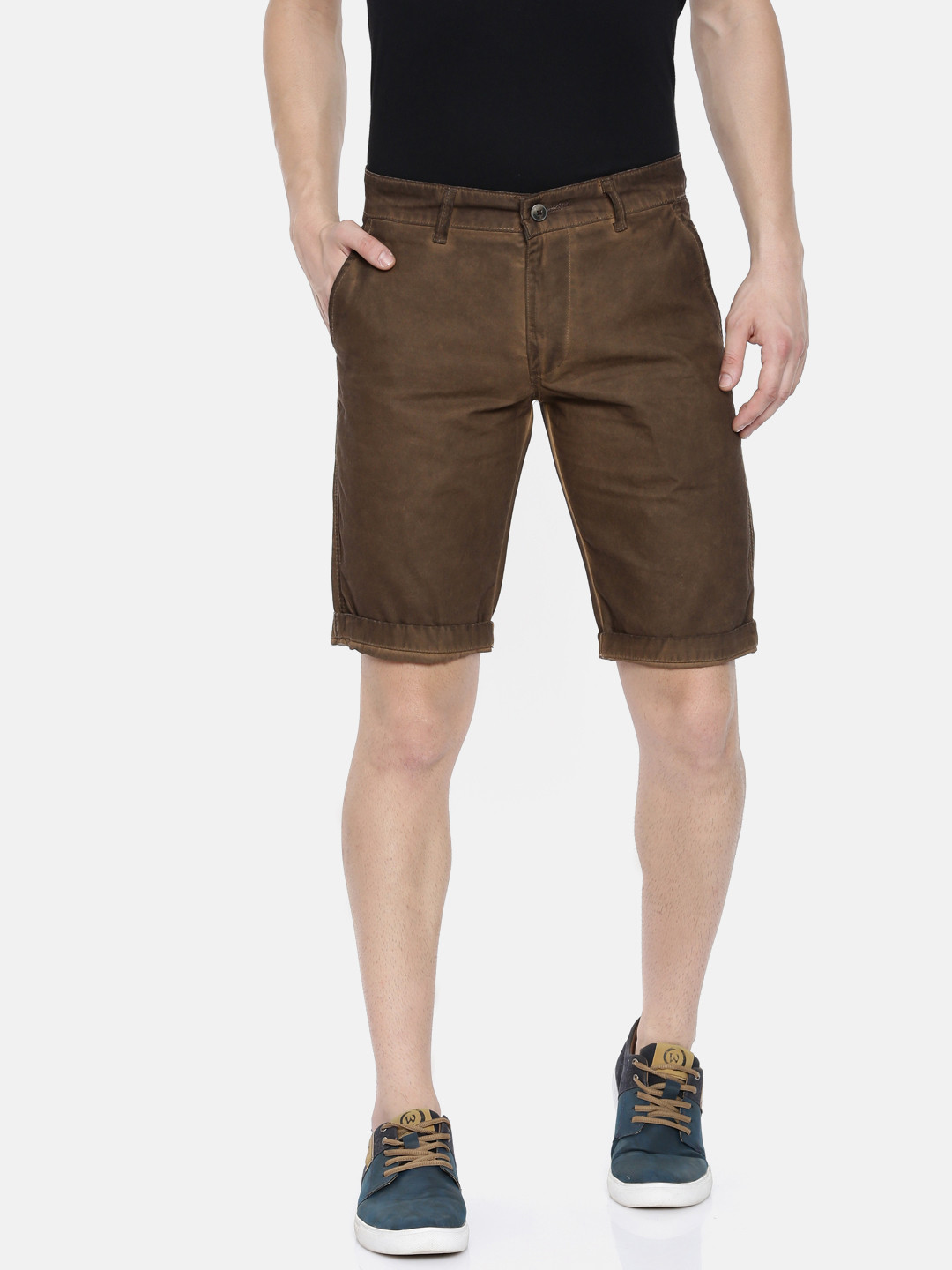 Buy Sports52 Wear Men Brown Solid Tailored Fit Shorts Shorts for Men