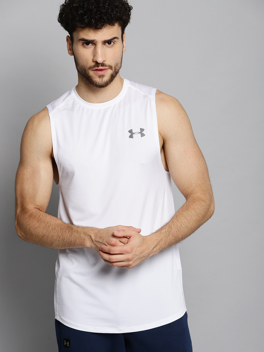 Buy UNDER ARMOUR Men White MK1 Solid T Shirt Tshirts for Men 8901935