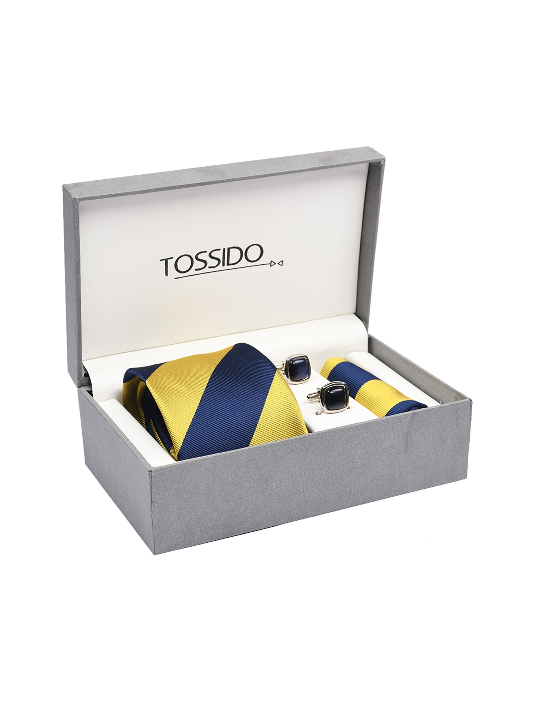 Buy Tossido Men Blue, Yellow & Silver Toned Acessory Gift Set ...