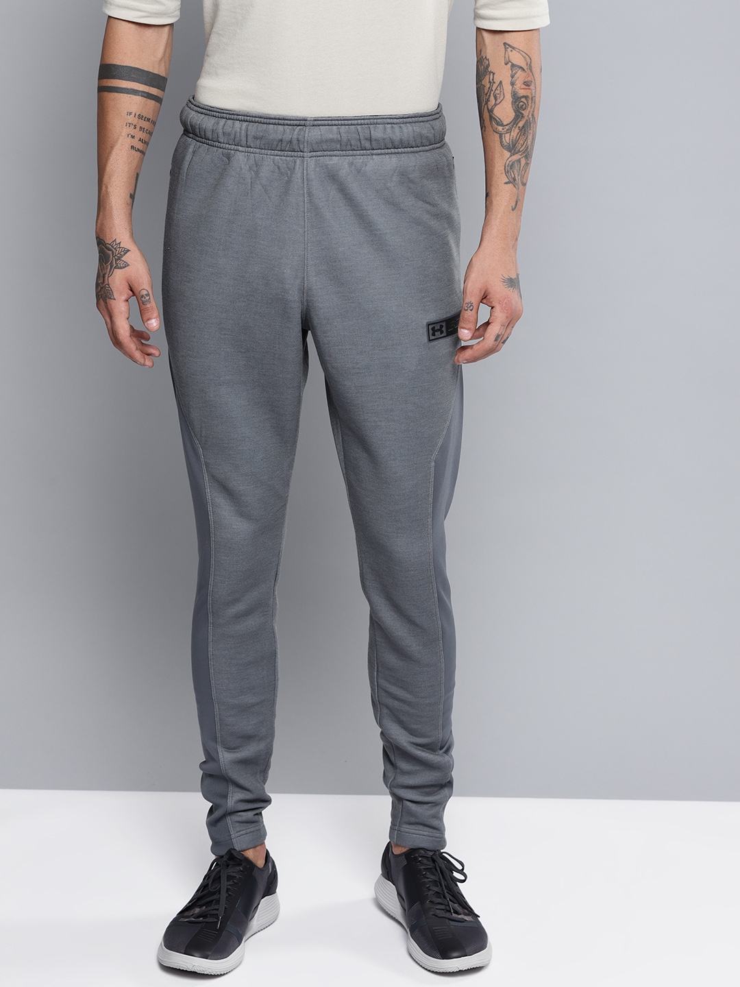 Buy UNDER ARMOURS Men Grey Solid C30 Ultra Performance Track Pants ...