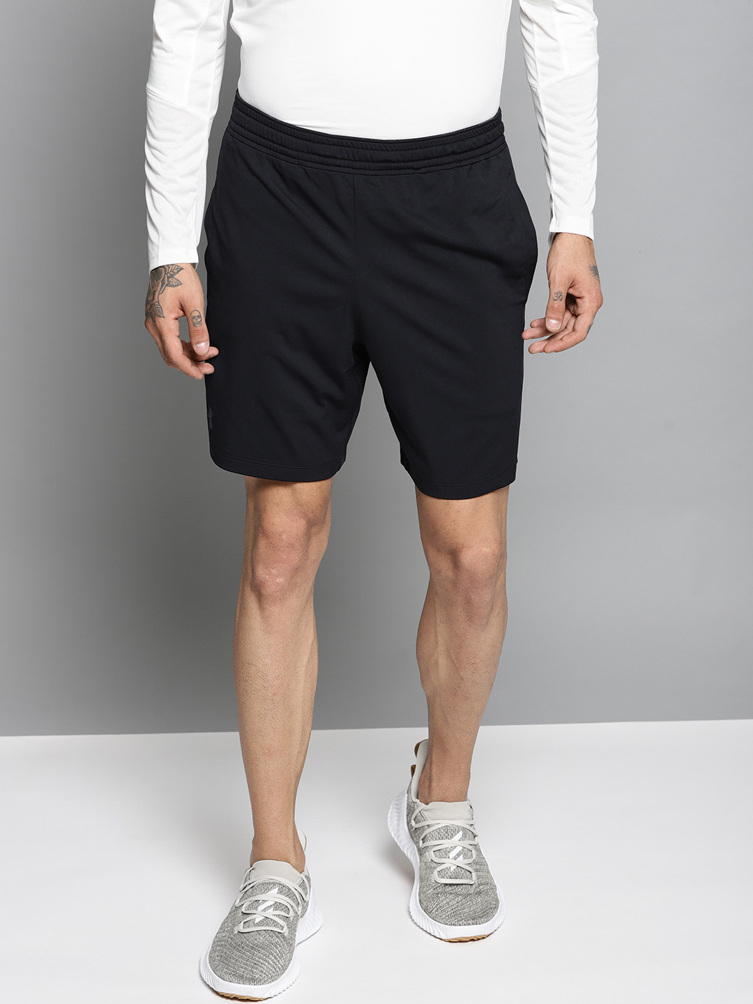 Buy UNDER ARMOUR Men Black MK1 7 Inches Solid Gym Shorts Shorts for