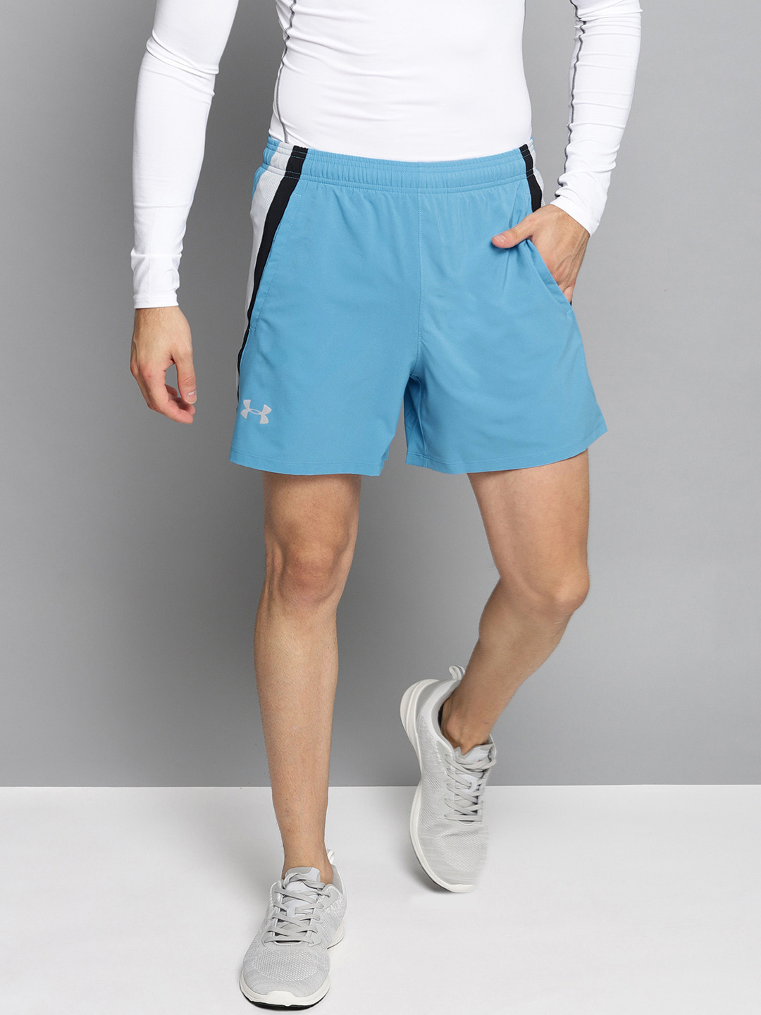 Buy UNDER ARMOUR Men Blue Solid Launch SW 5'' Running Shorts Shorts