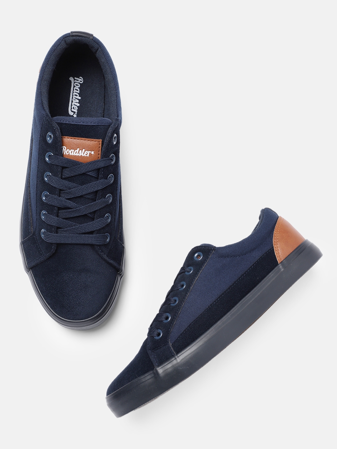 red white and navy blue sneakers