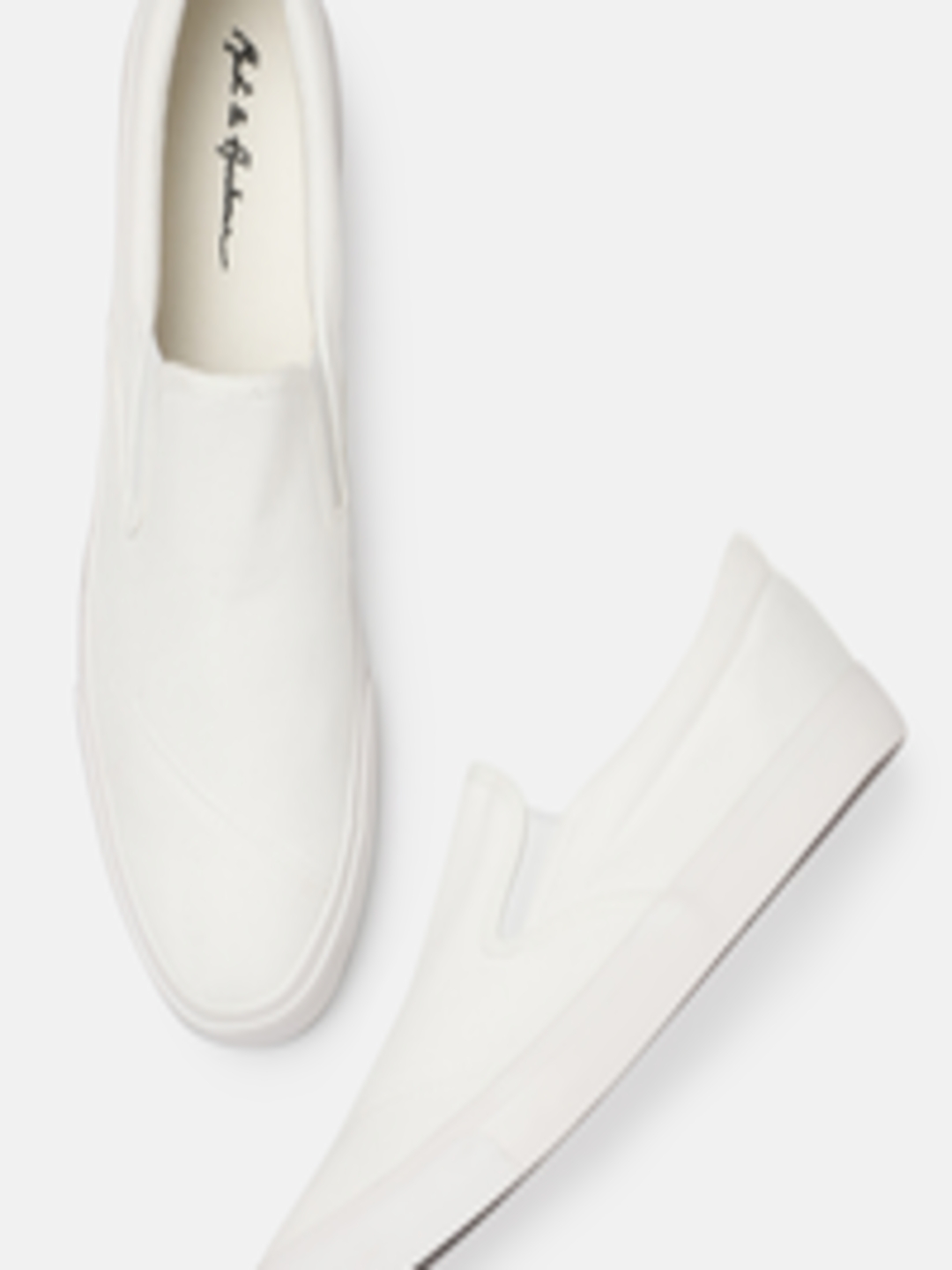 Buy Mast & Harbour Men White Slip On Sneakers - Casual Shoes for Men ...