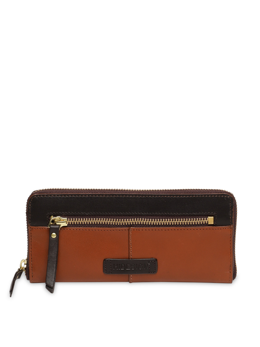 Buy Hidesign Women Brown Solid Zip Around Leather Wallet Wallets for