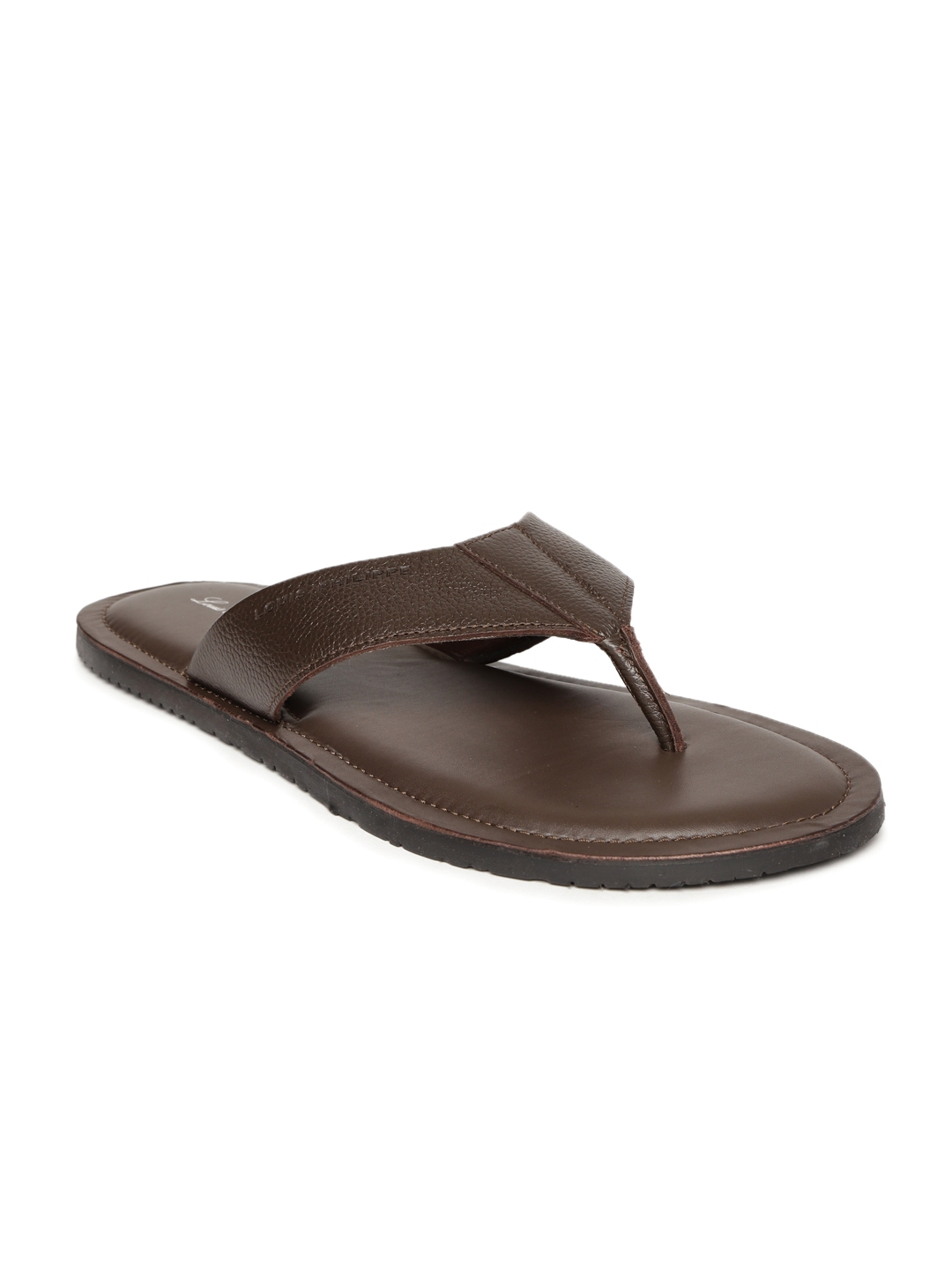 louis philippe men's leather sandals and floaters