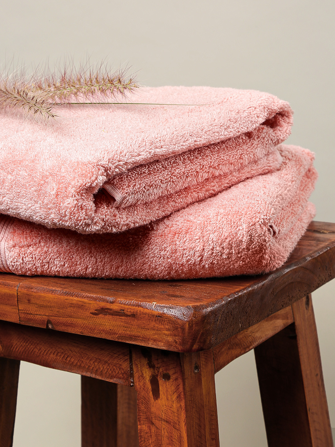 Buy Aura Unisex Peach Pack Of 2 Solid Bath Towels Bath Towels for Unisex 8964899 Myntra