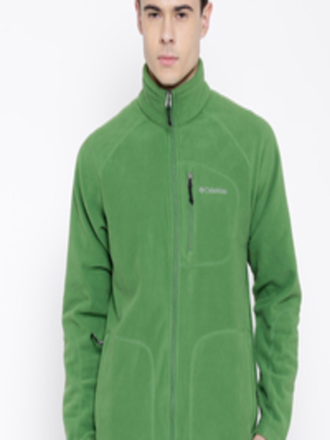 Buy Columbia Green Fast Trek II Full Zip Outdoor & Hiking Fleece Jacket ...