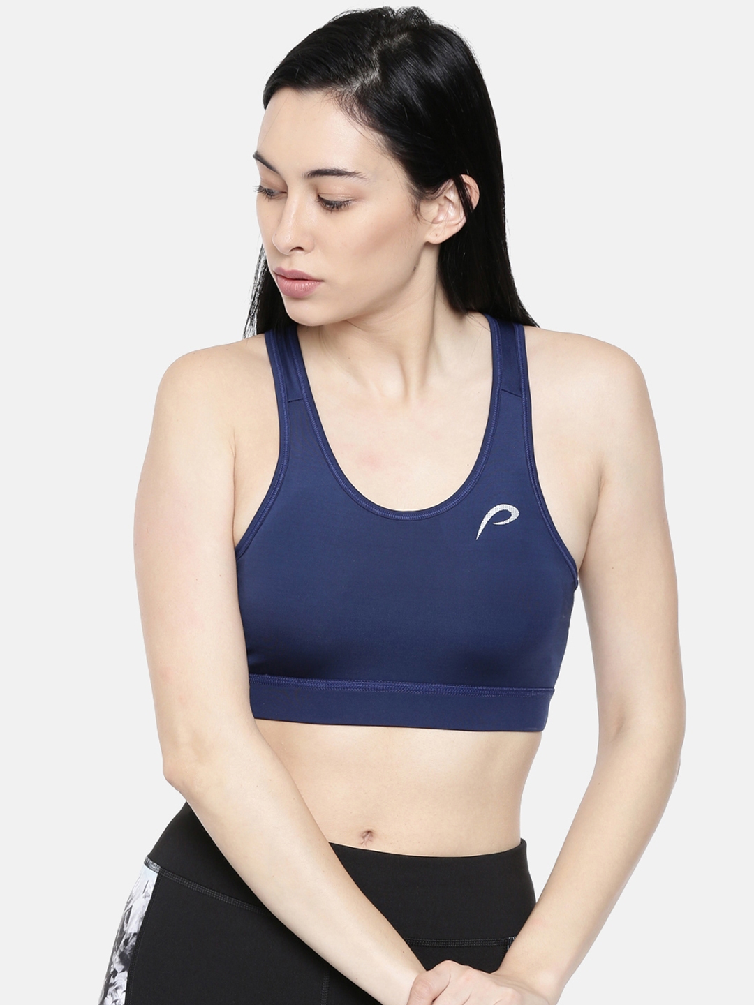 Buy Proline Active Navy Blue Solid Non Wired Lightly Padded Sports Bra Bra For Women 8968021 