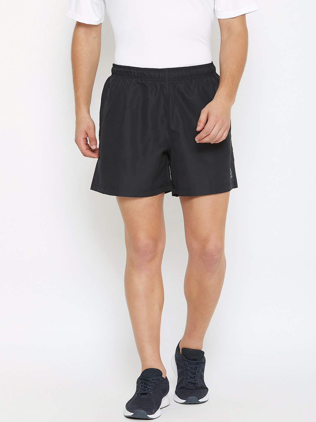 Buy Reebok Men Black Solid Basic Boxer Swim Shorts Swim Bottoms for
