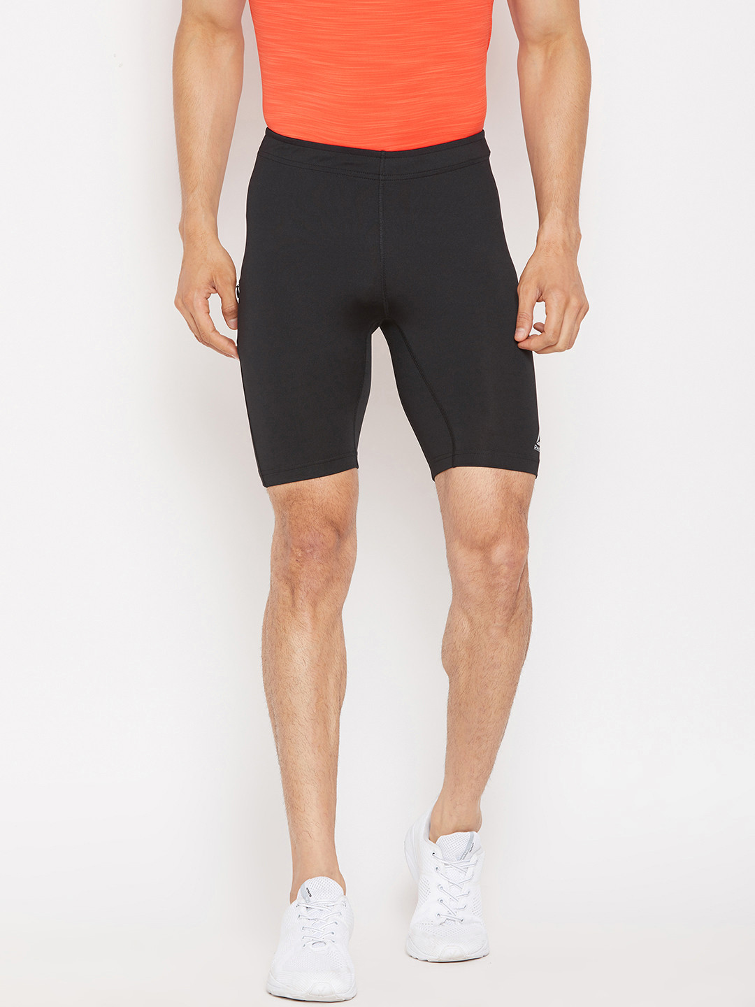 Buy Reebok Men Black Solid Boston Track Club Short Running Tights