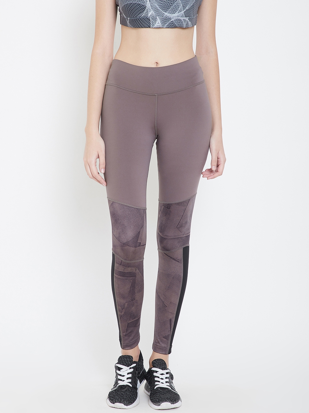 reebok color block tights