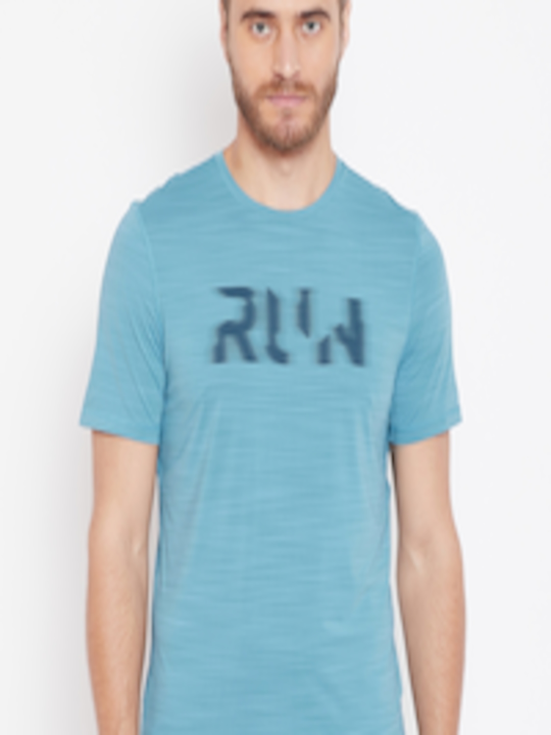Buy Reebok Men Teal Green Printed Detail OSR ACTIVCHILL Running T Shirt ...