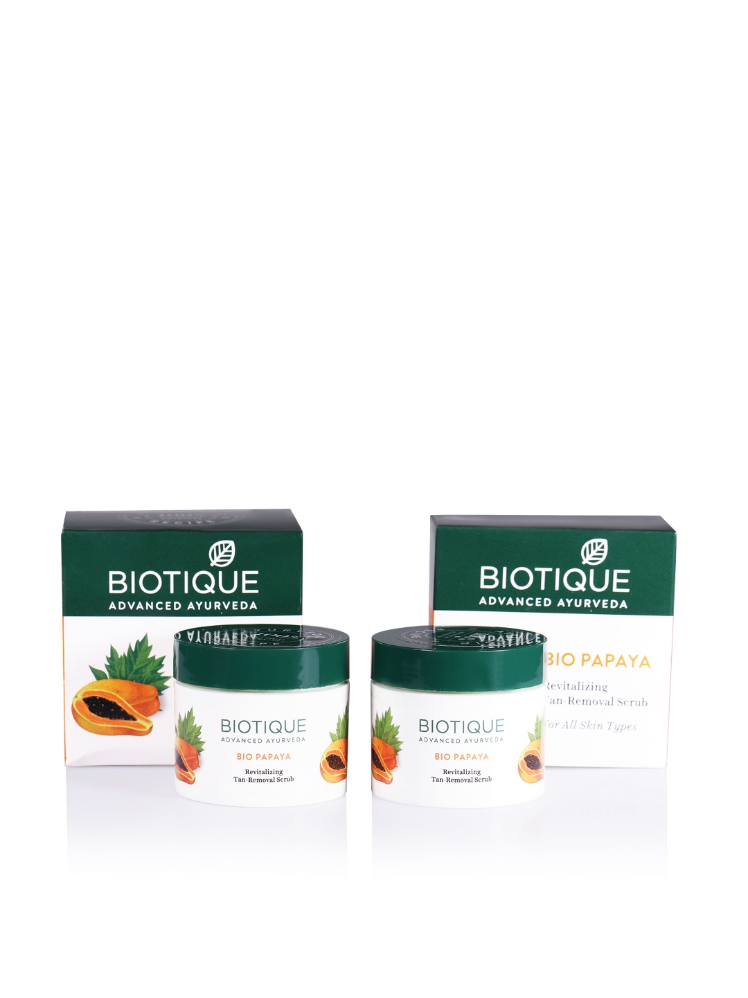 Buy Biotique Set Of 2 Bio Papaya Revitalizing Tan Removal Scrub Face