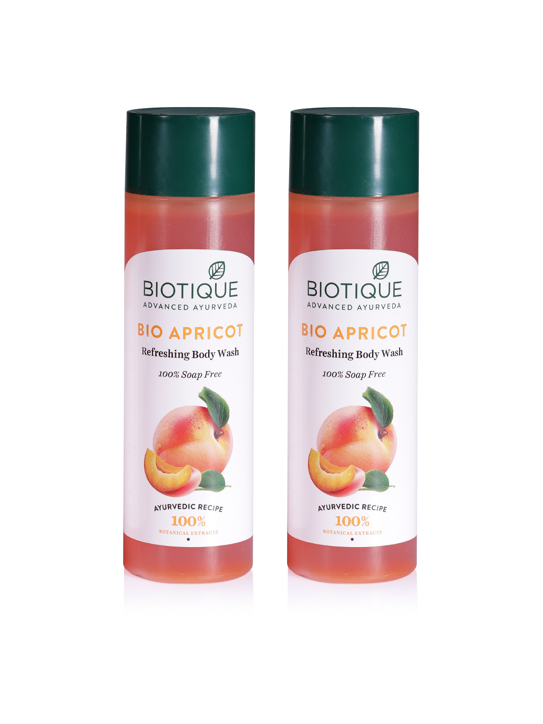 Buy Biotique Unisex Set Of 2 Bio Apricot Refreshing Body Wash 190 Ml
