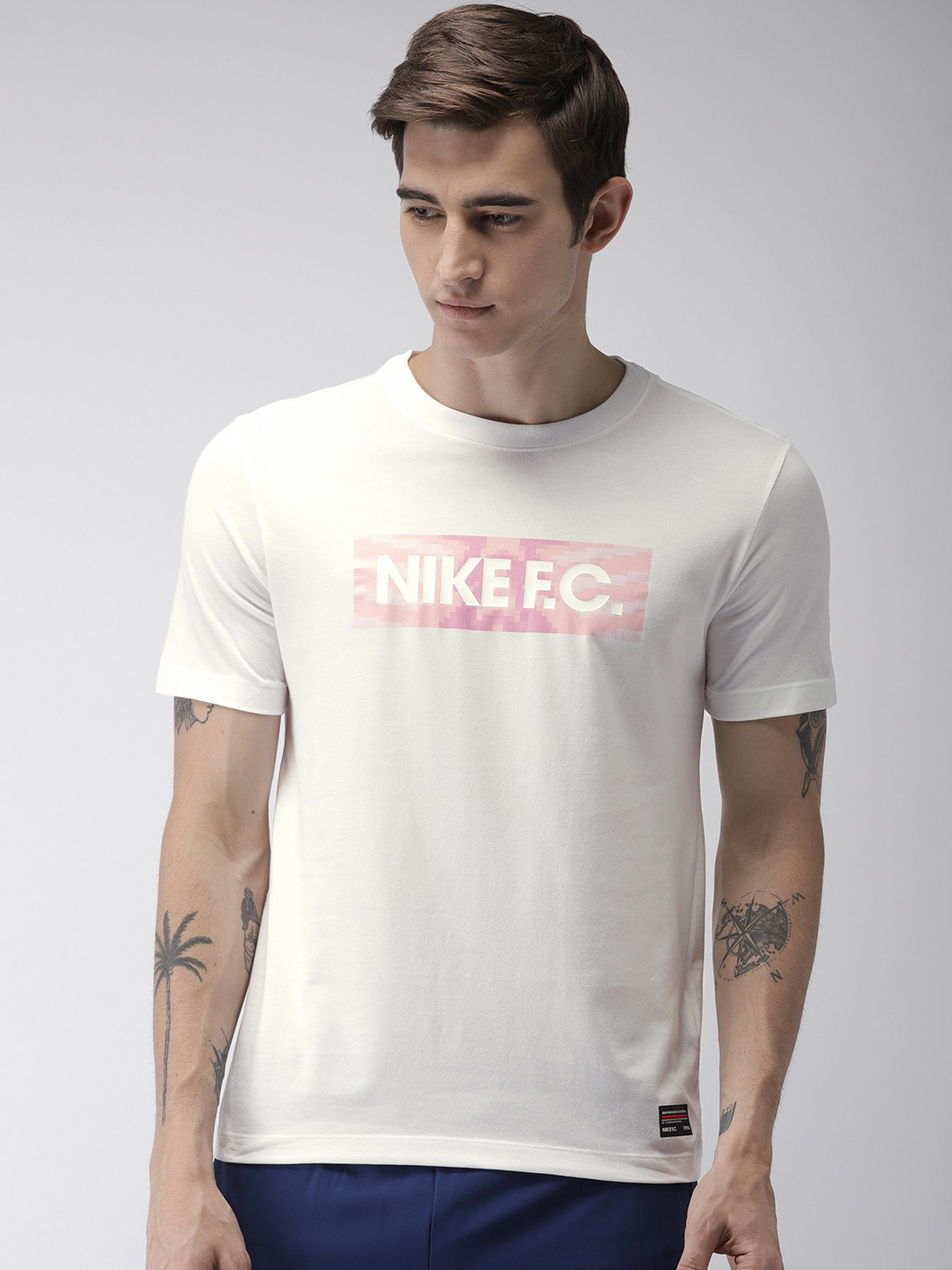 mens white nike dri fit shirt