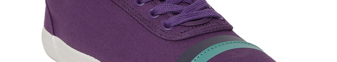 Buy United Colors Of Benetton Women Purple Striped Detail Sneakers ...