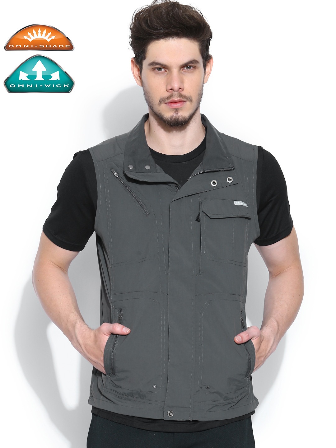 Buy Columbia Grey Sliver Ridge Uv Protecte Sleeveless Outdoor Jacket