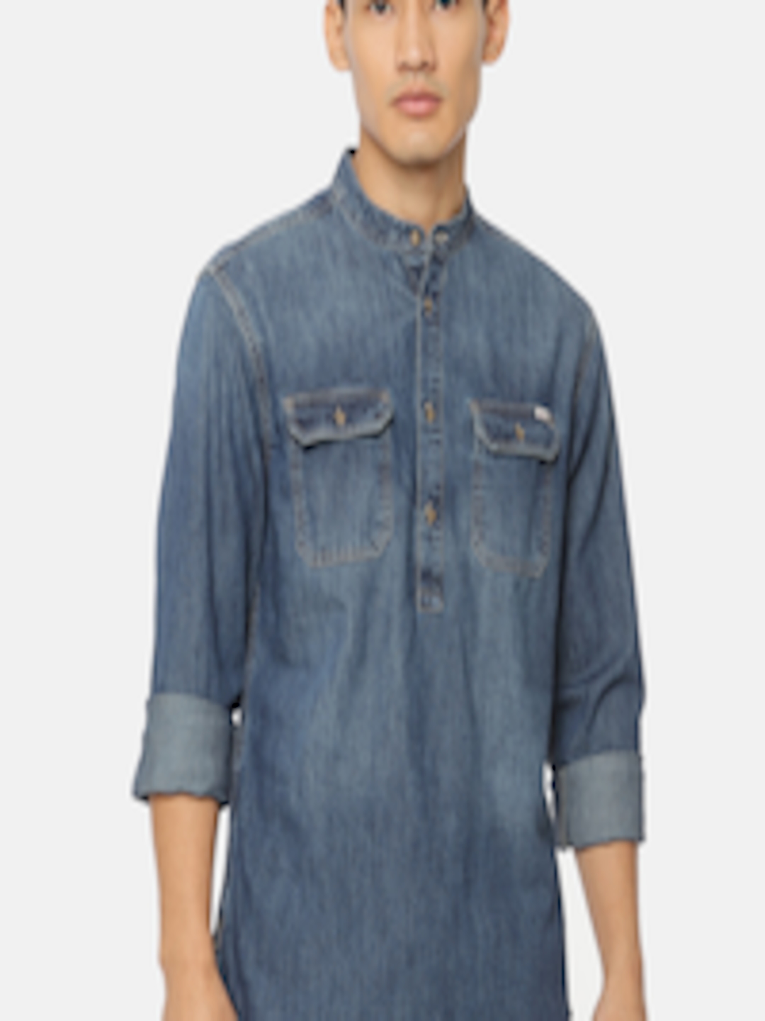 Buy Jack & Jones Men Blue Regular Fit Solid Casual Denim Shirt - Shirts ...