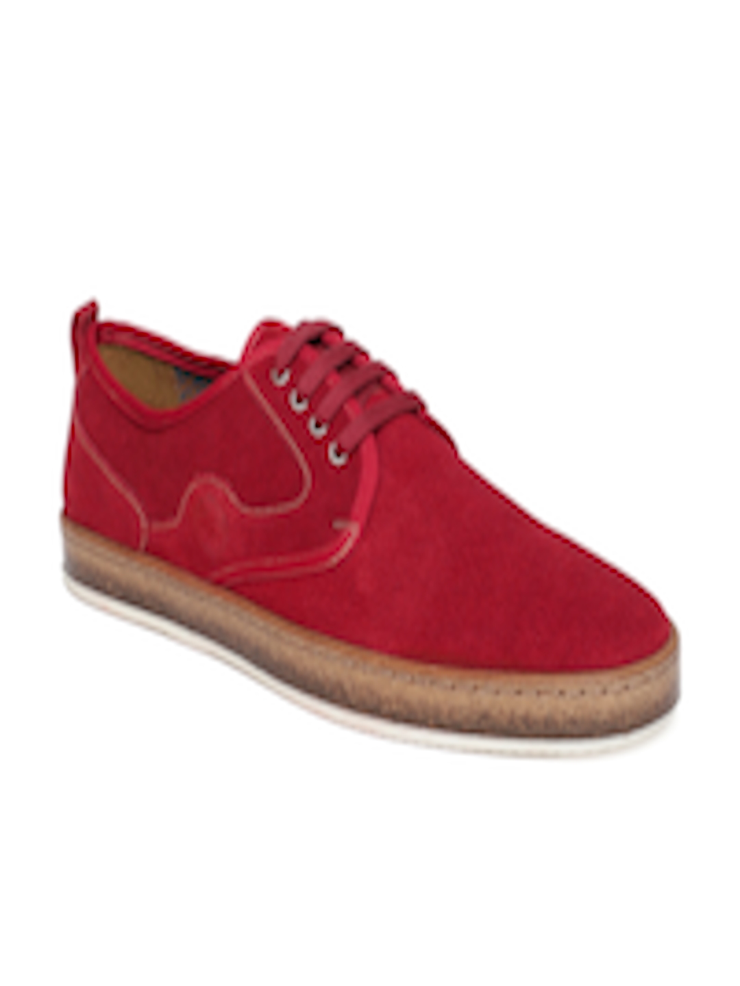 Buy Ruosh Men Red Suede Sneakers - Casual Shoes for Men 9012367 | Myntra