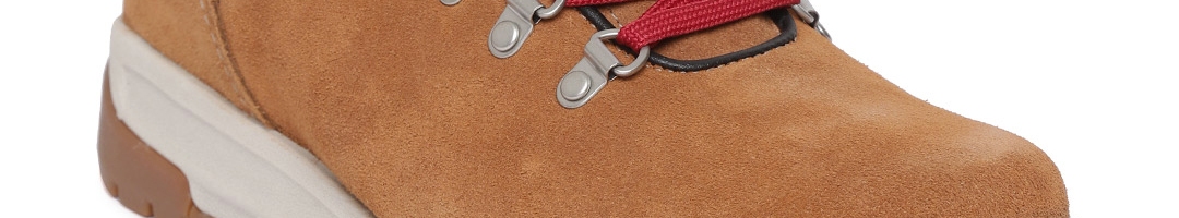 Buy Timberland Men Brown GT Scamble Solid Suede Mid Top Trekking Shoes ...