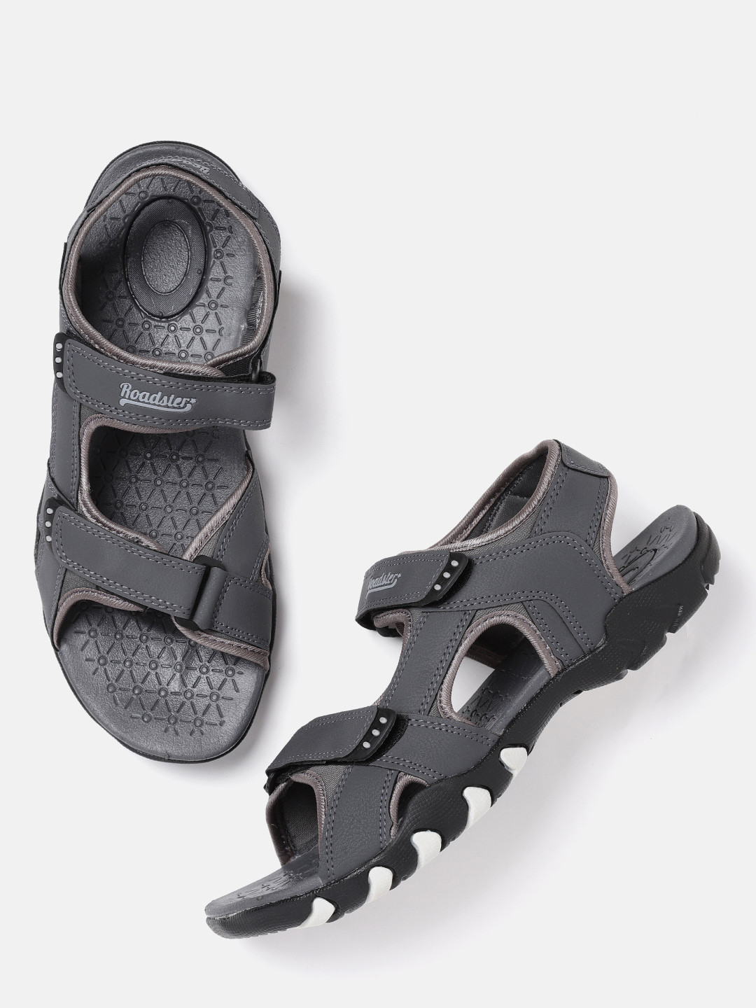 Buy The Roadster Lifestyle Co Men Charcoal Grey Sports Sandals Sports