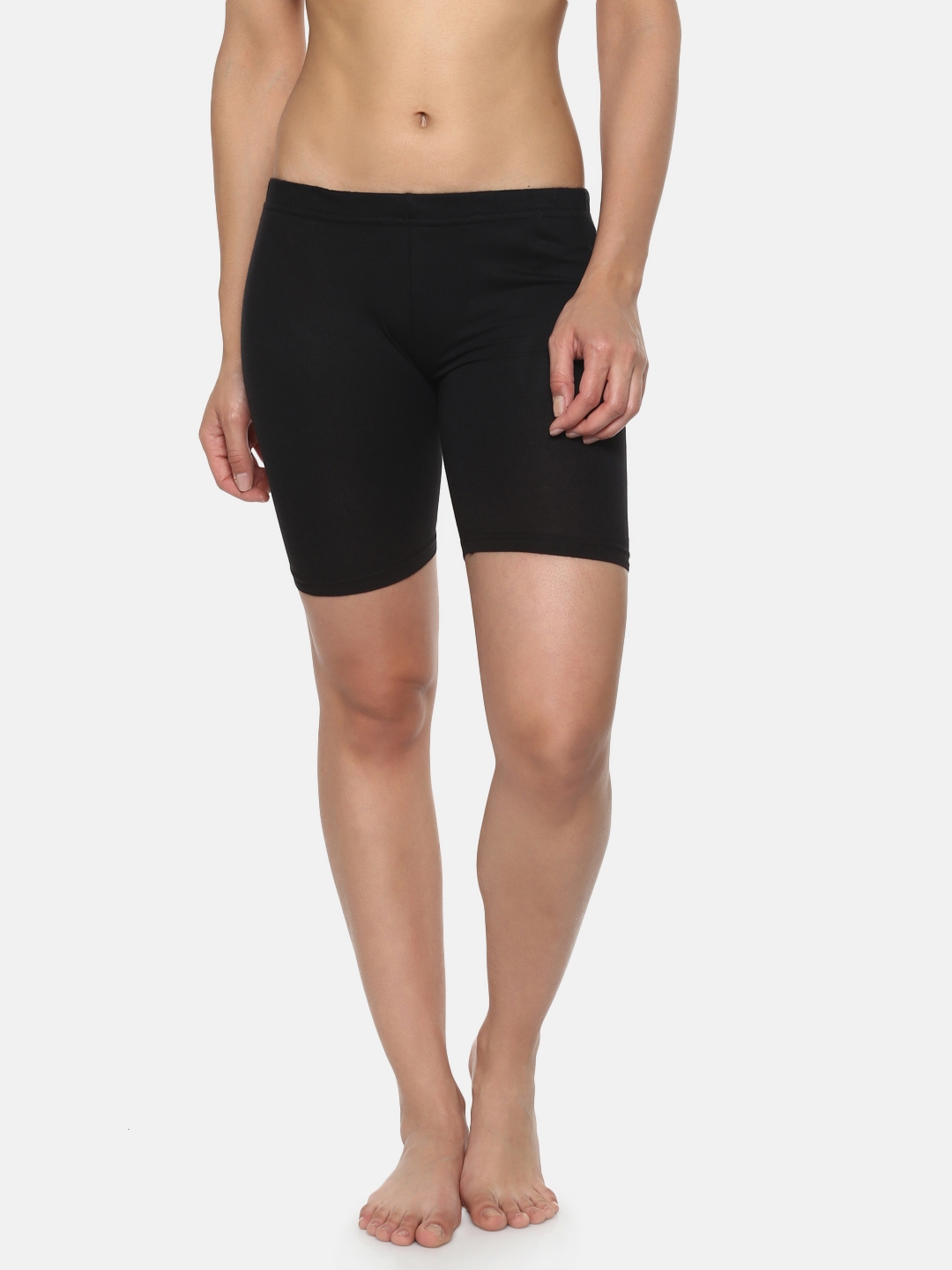Buy Leading Lady Women Black Solid Lounge Shorts - Lounge Shorts for ...