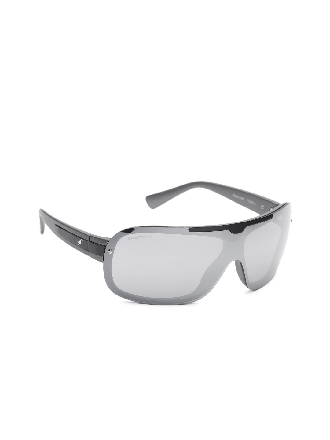 Buy Fastrack Men Mirrored Shield Sunglasses NBP336SL2 Sunglasses for