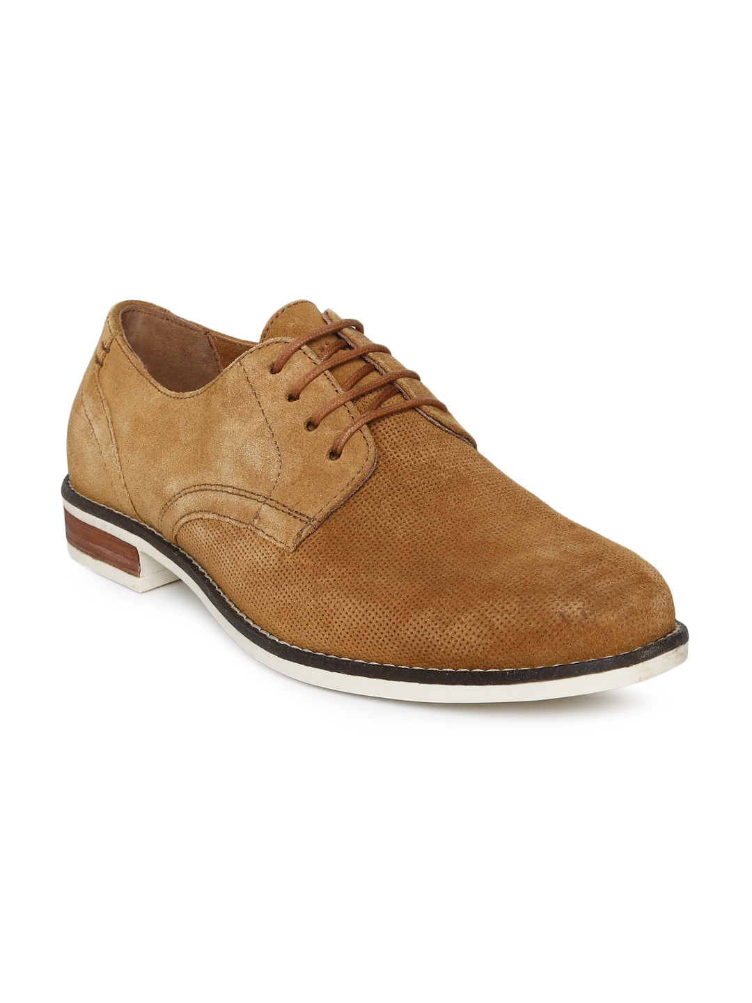 Buy Celio Men Tan Solid Leather Derbys - Casual Shoes for Men 9041103 ...