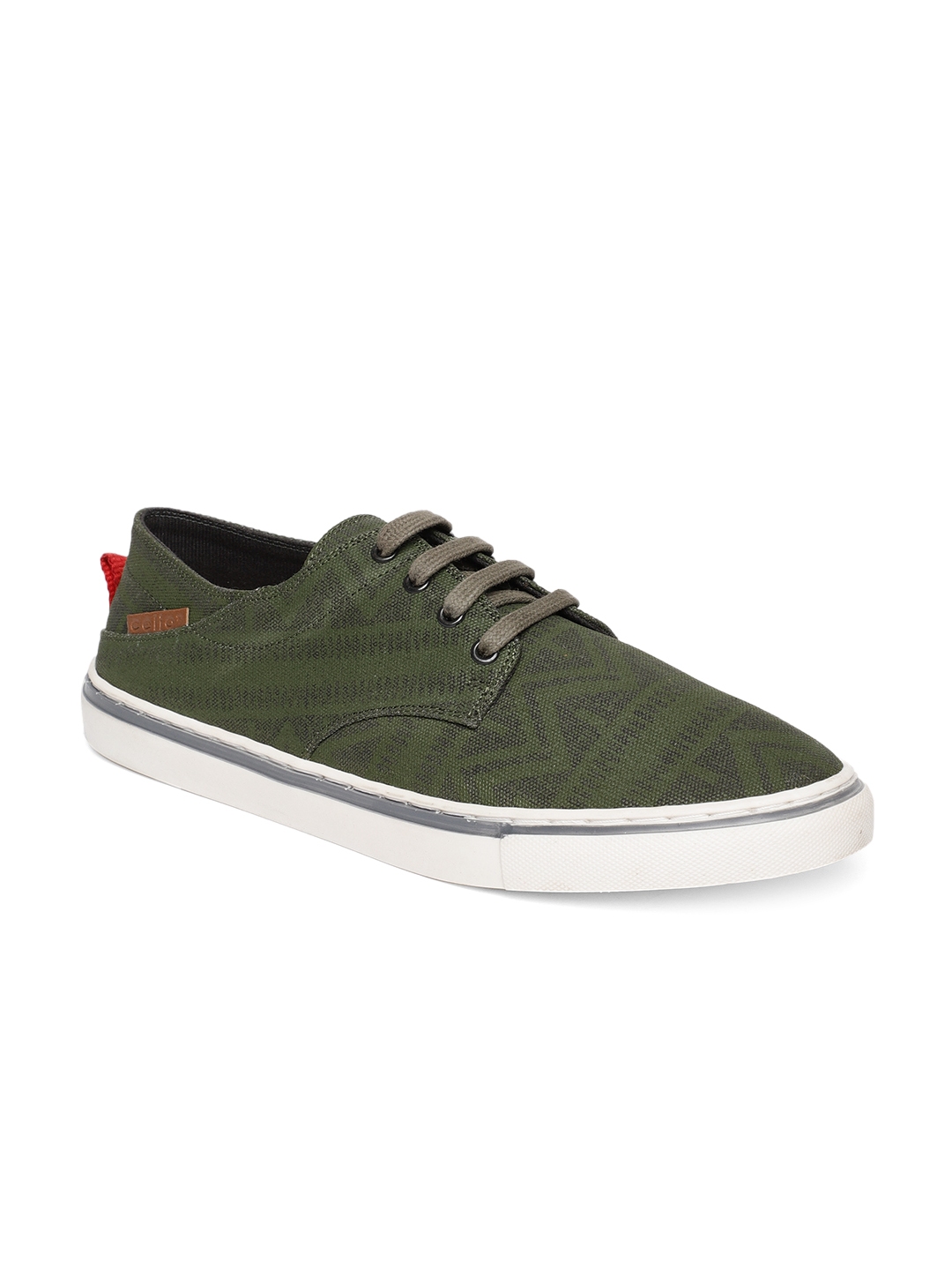 Buy Celio Men Olive Green Sneakers - Casual Shoes for Men 9041131 | Myntra