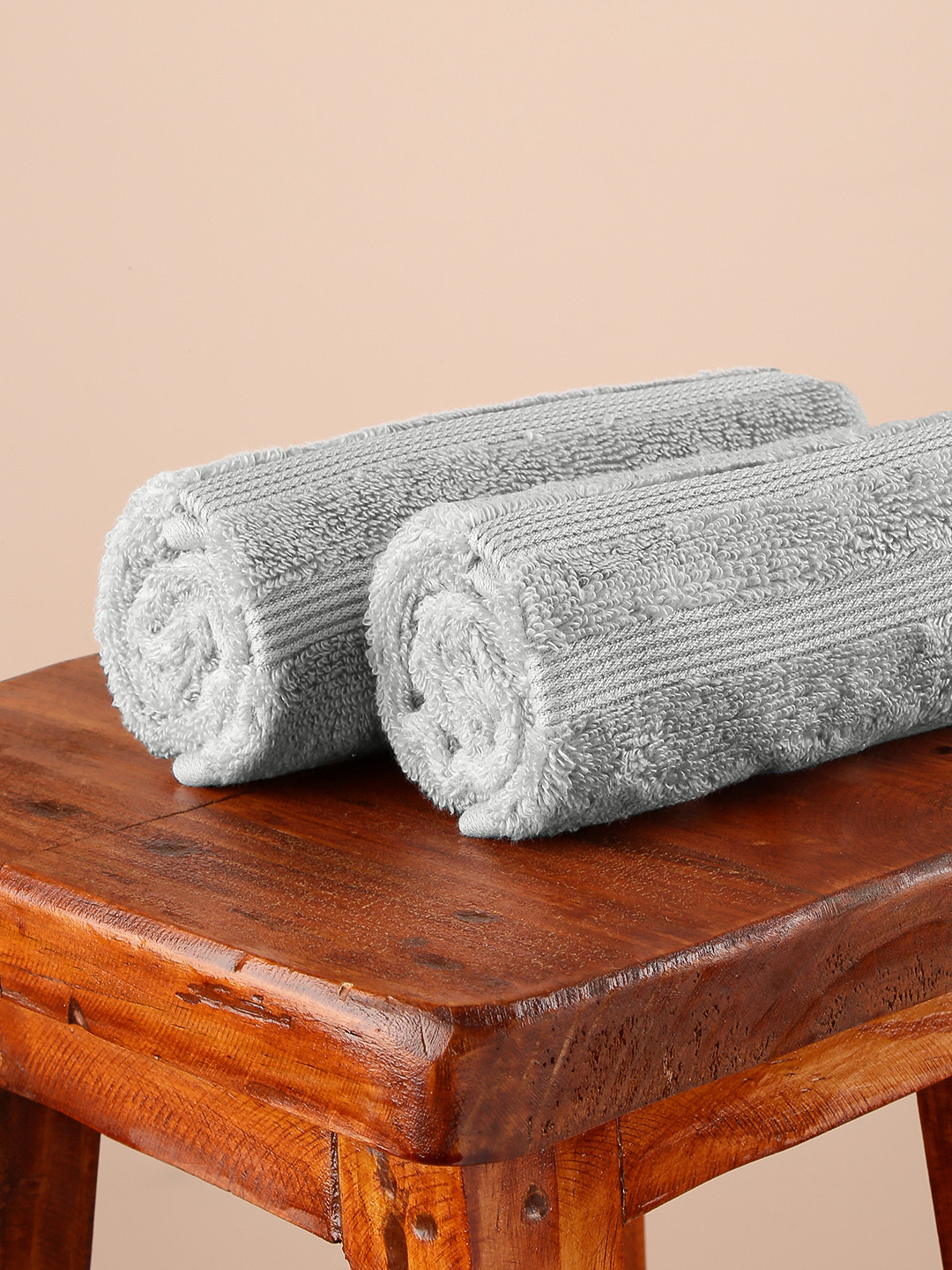 Buy Aura Grey Set Of 2 Hand Towels Hand Towels for Unisex 9042477