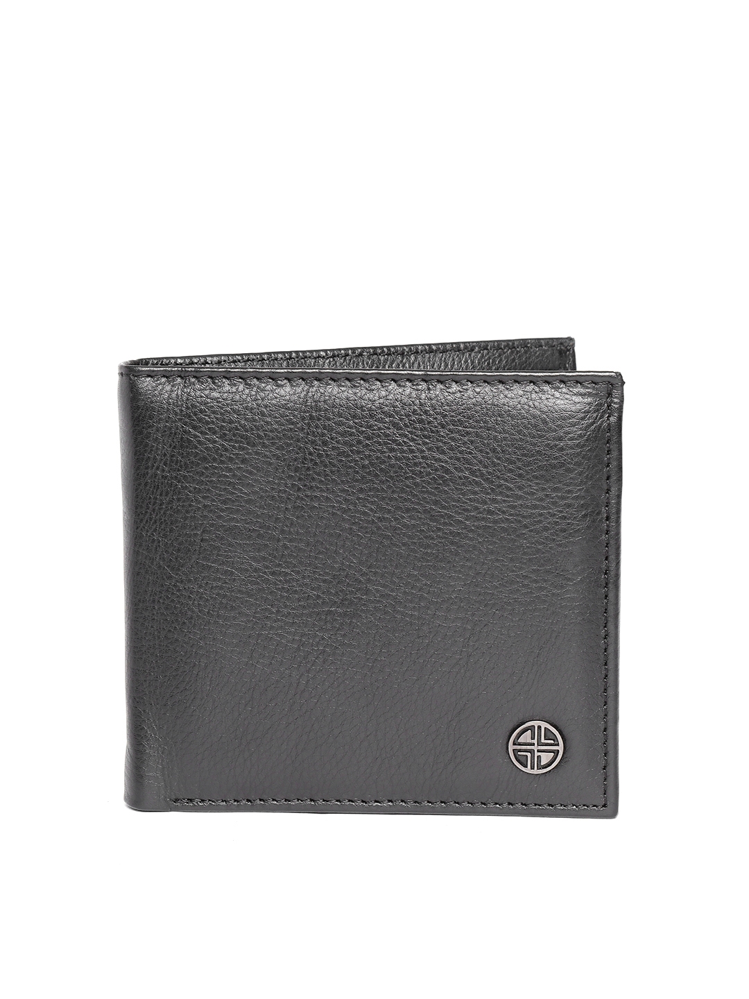 Buy Carlton London Men Black Solid Leather Two Fold Wallet - Wallets