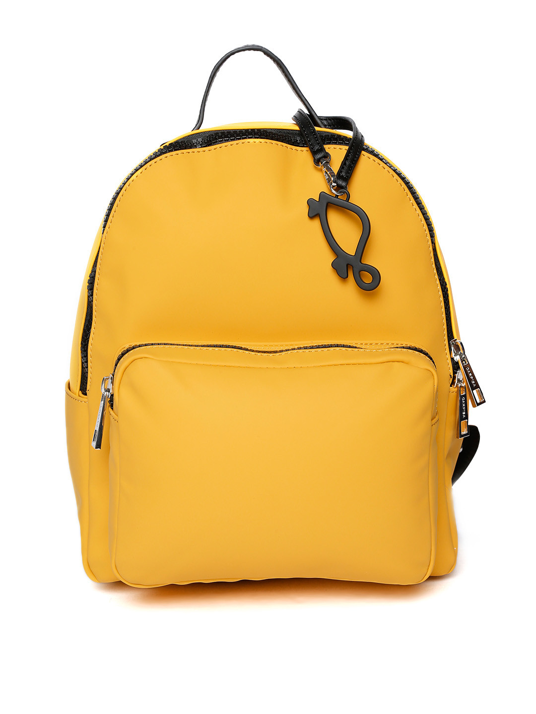 Buy CARPISA Women Mustard Yellow Solid Backpack Backpacks for Women