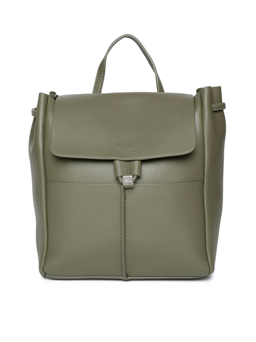 Buy CARPISA Women Olive Green Solid Backpack Backpacks for Women