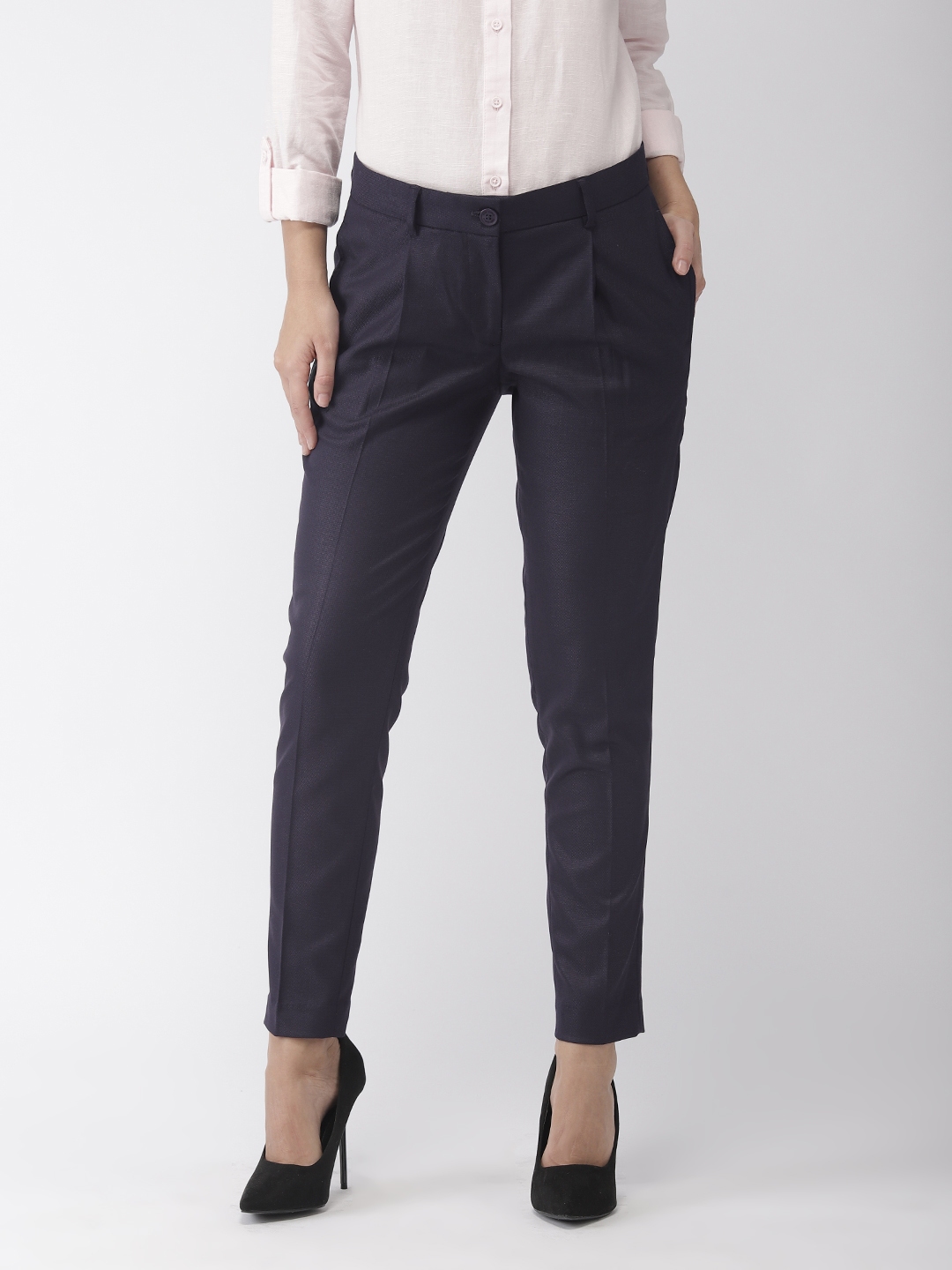 navy blue trousers women
