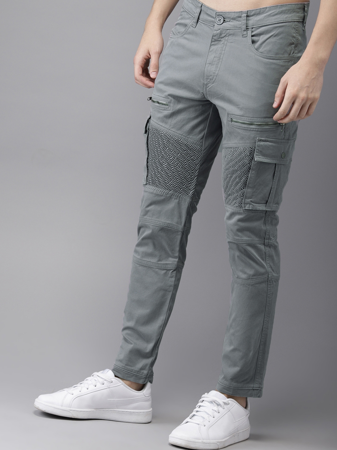 grey cargos h&m