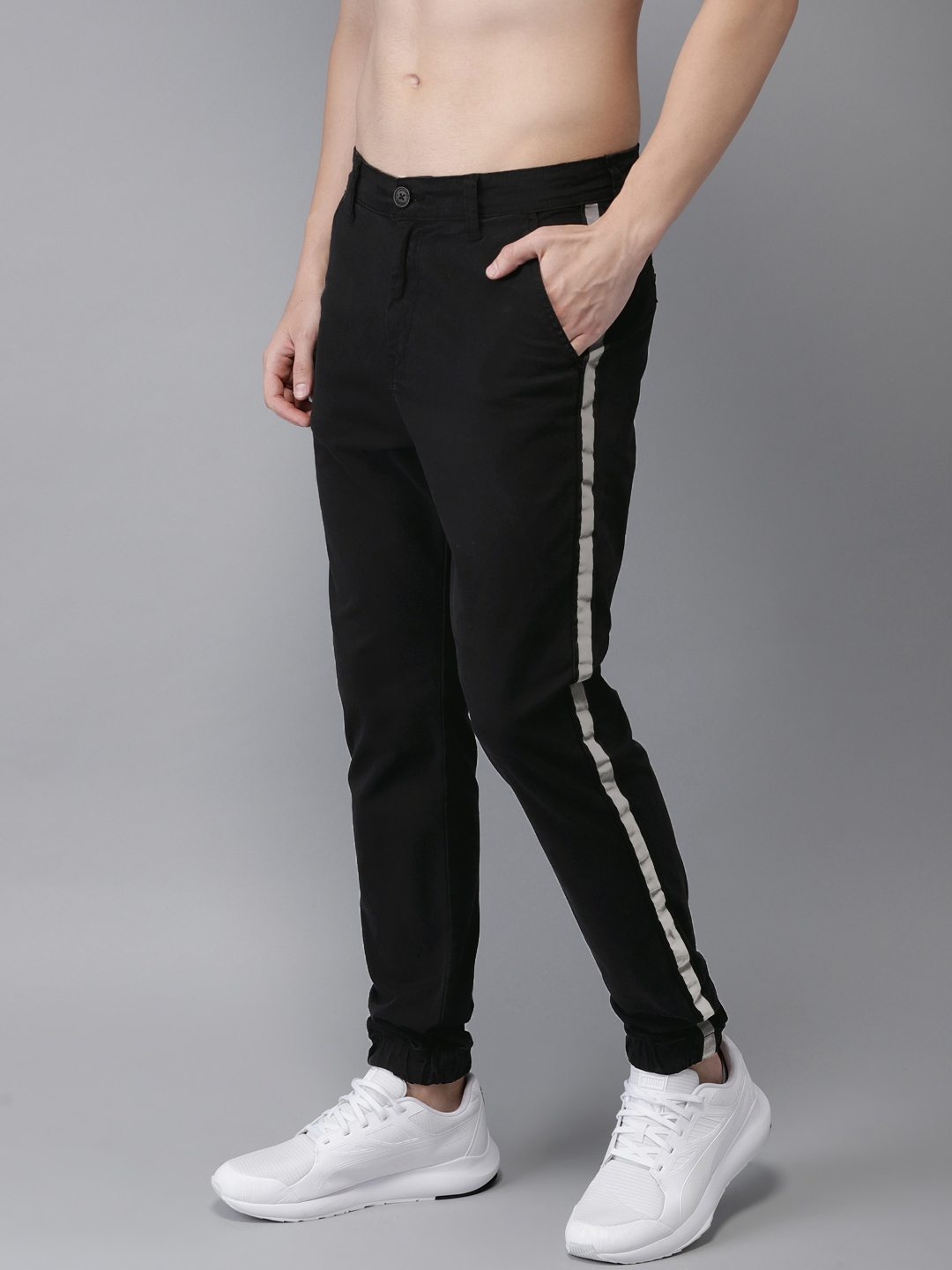 solid black joggers