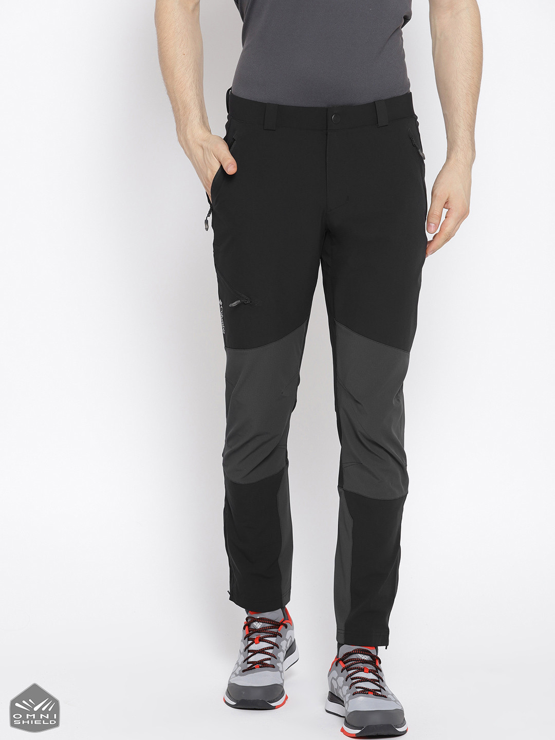 Buy Columbia Men Black Colourblocked Titan Trekker Hiking Track Pants