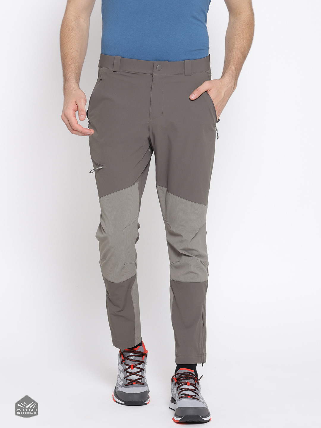 Buy Columbia Men Grey Colourblocked Titan Trekker Hiking Track Pants
