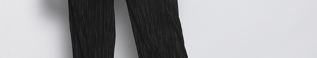 Buy DOROTHY PERKINS Women Black Regular Fit Self Striped Parallel ...
