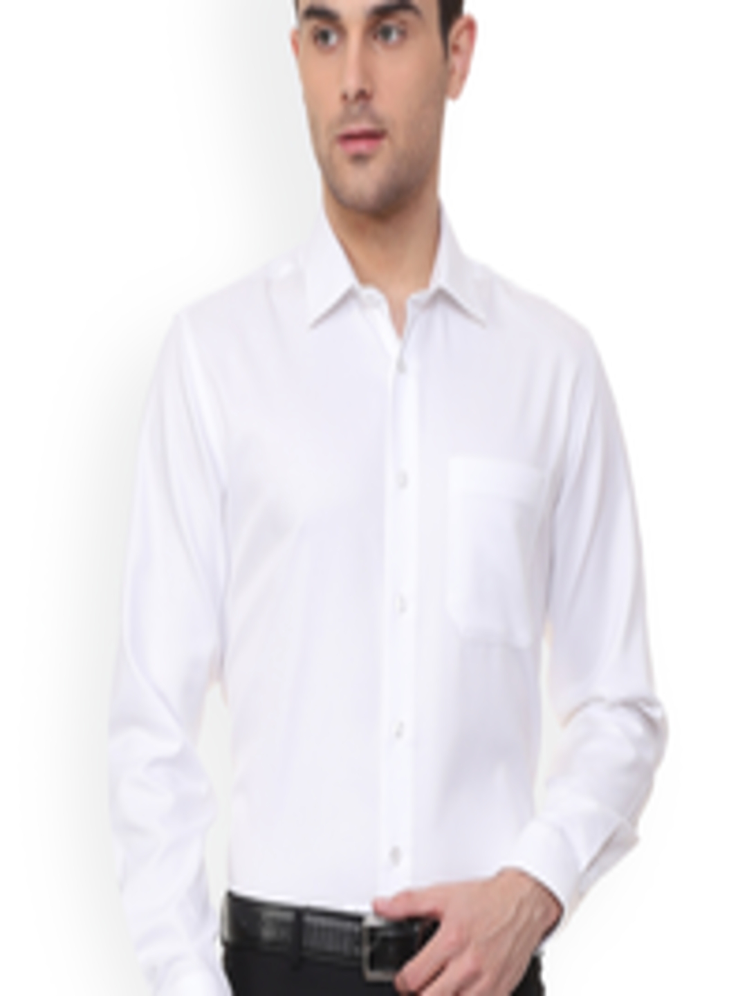 Buy Louis Philippe Men White Slim Fit Solid Formal Shirt - Shirts for Men 9104437 | Myntra