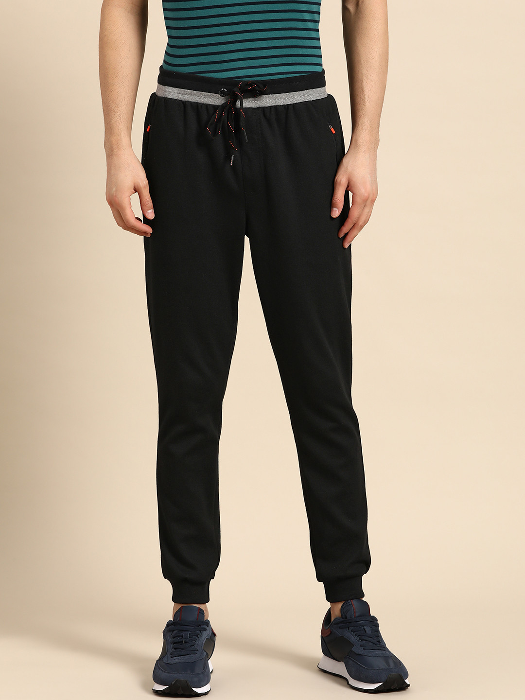 Buy Jockey Men Black Super Combed Cotton Rich Athleisure Slim Fit