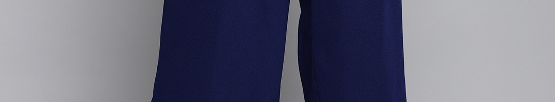 Buy Marie Claire Women Navy Blue Original Regular Fit Solid Parallel ...